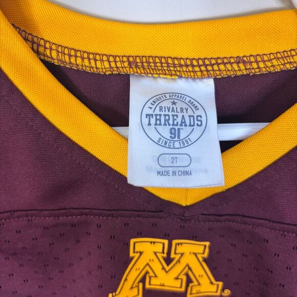 Minnesota Golden Gophers Maroon Toddler Football Jersey 2T - Picture 3 of 3